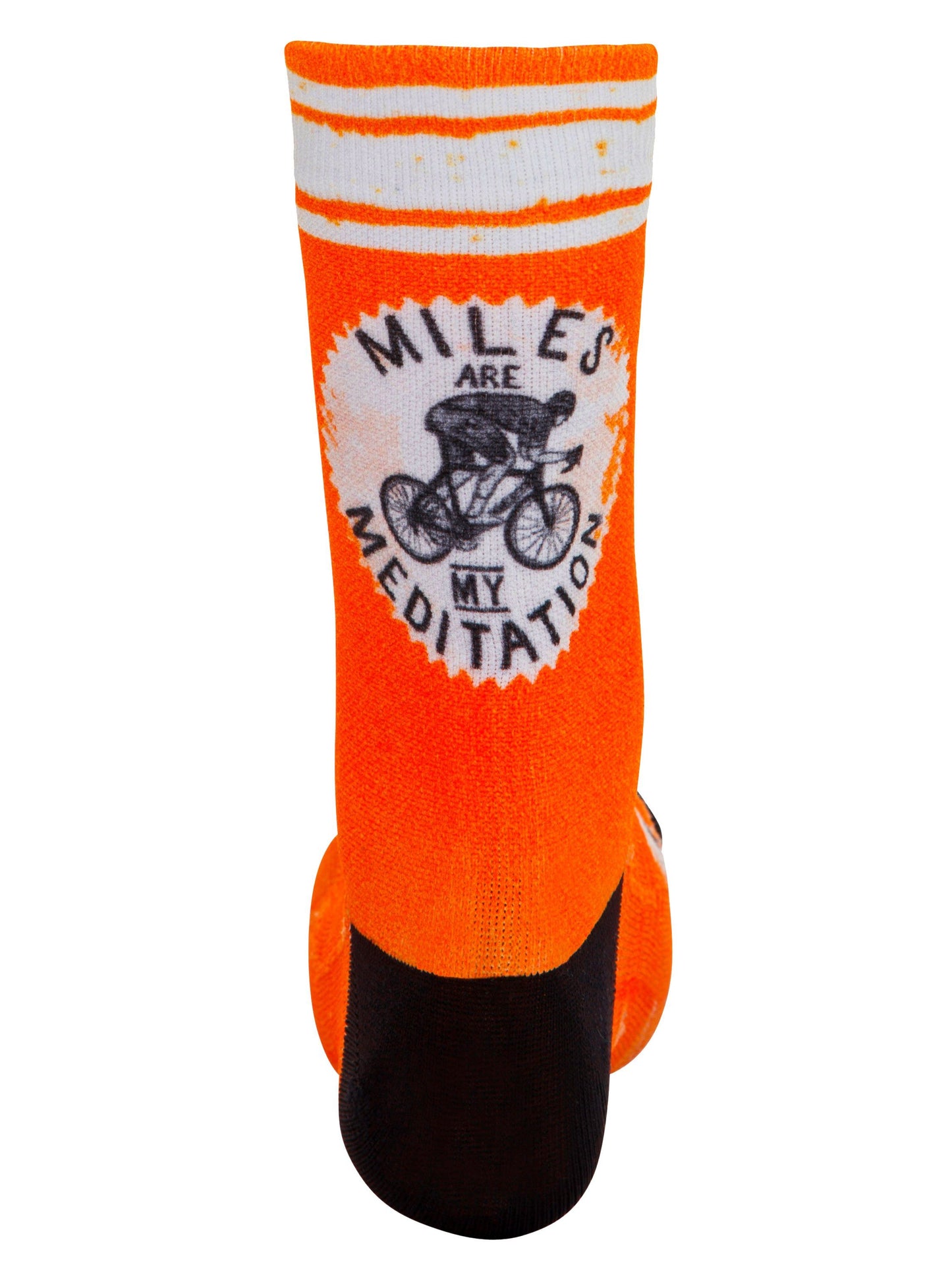 Miles are my Meditation (Orange) Cycling Socks | Cycology Clothing