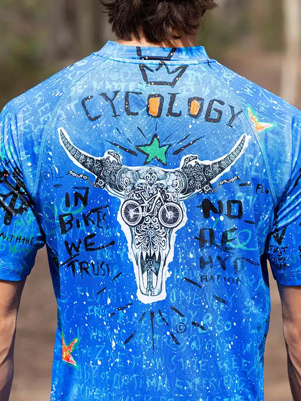 No Bull Men's Long Sleeve Men's Blue MTB Jersey | Cycology AUS