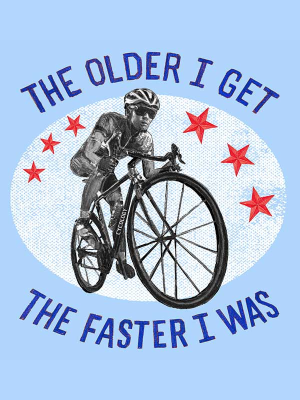 The Faster I Was Mens Grey Cycling T-Shirt 