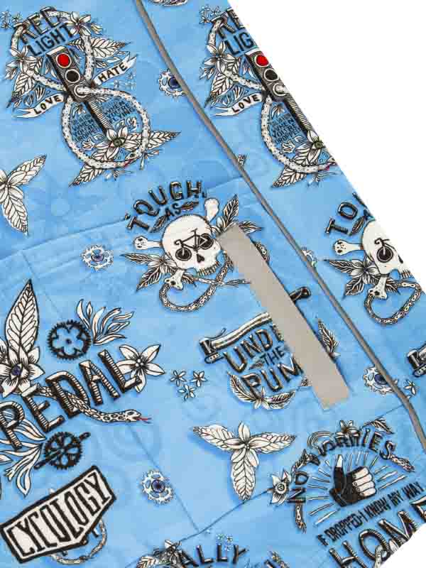 Rebel Pedal Blue Men's Long Sleeve Cycling Jersey pocket | Cycology AUS