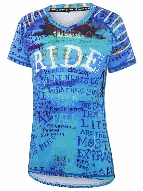 Ride Womens Blue Short Sleeve Mountain Bike Jersey | Cycology AUS