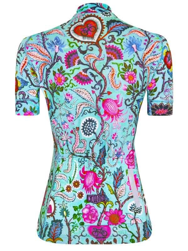 Secret Garden Aqua Short Sleeve Cycling Jersey | Cycology AUS