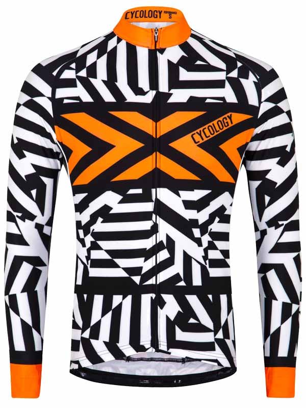 Summit Mens White Long Sleeve Cycling Jersey | Cycology AUS