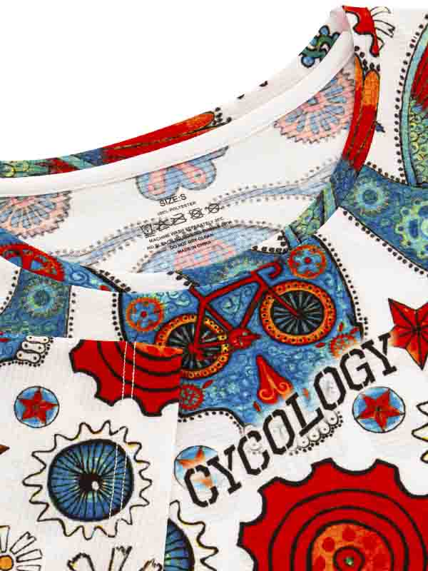 Tijuana Women's White Technical T shirt neck | Cycology AUS