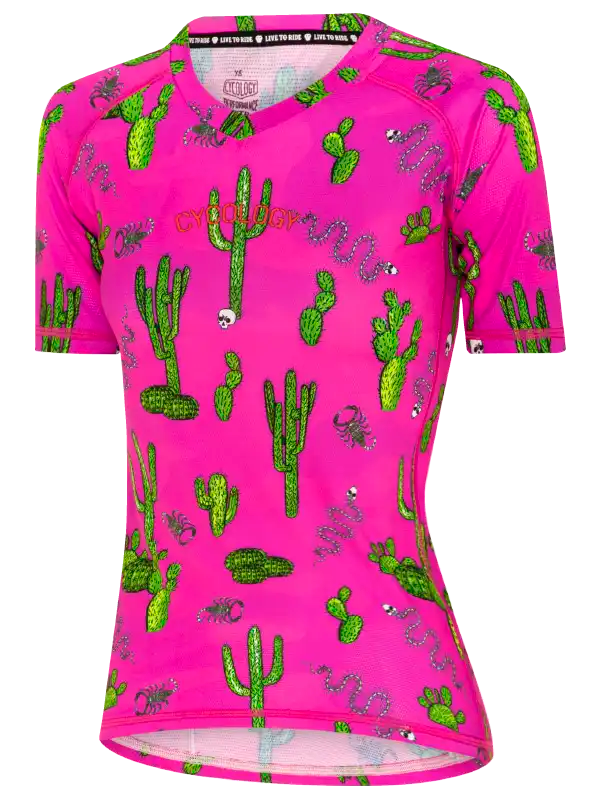 Totally Cactus Pink Women's Mountain Bike Jersey | Cycology AUS