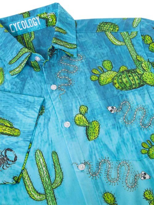 Totally Cactus Aqua Blue Cycling Shirt | Cycology AUS