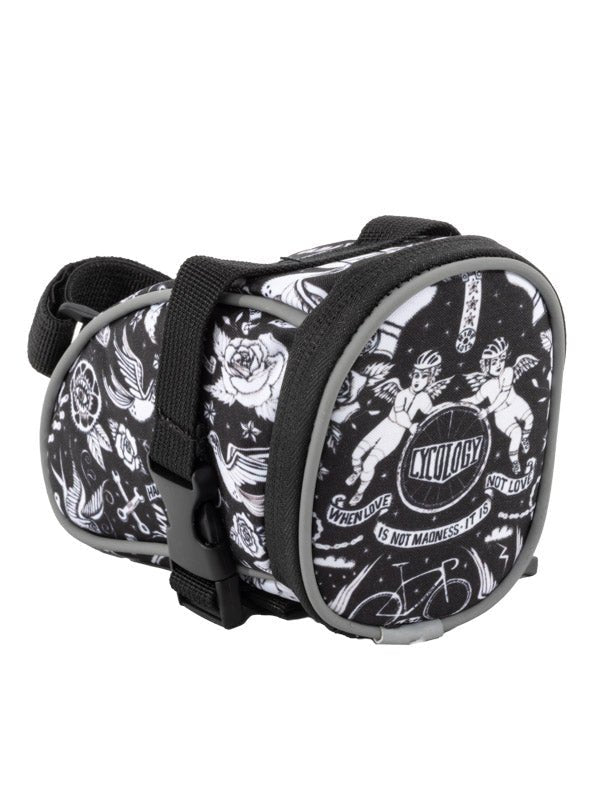 Velo Tattoo Black Bike Saddle Bag | Cycology AUS