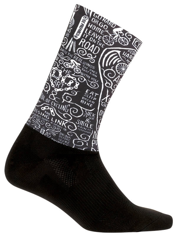 Wisdom Black Aero Cycling Socks | Cycology AUS