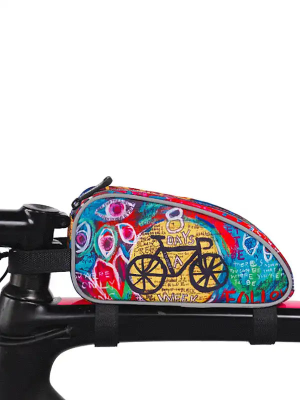 8 Days Blue Top Tube Bike Bag on Bike Side Vew| Cycology AUS