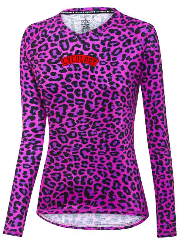 Badass Kitty Women's Long Sleeve Mountain Bike Jersey  Front | Cycology AUS