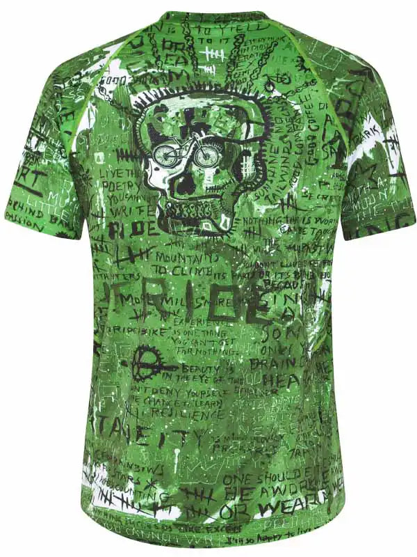 Baz Green Short Sleeve Mountain Bike Jersey Back  | Cycology AUS