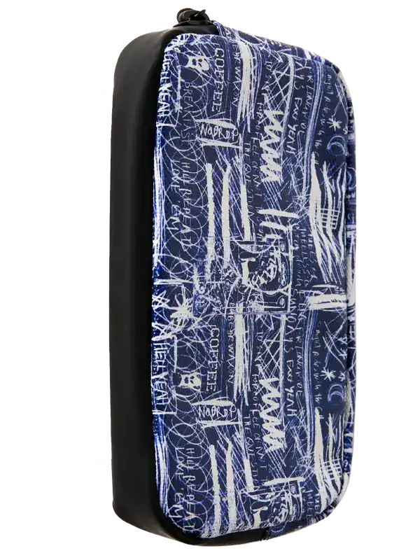 Brunswick Cycling Wallet by Cycology Clothing with a blue and white abstract pattern