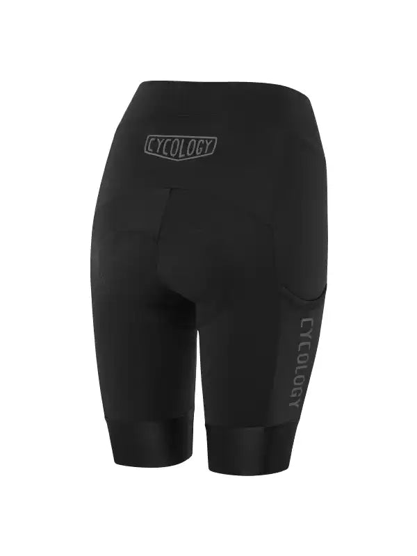 Cycology Women's Black Cargo Cycling Shorts back image | Cycology AUS