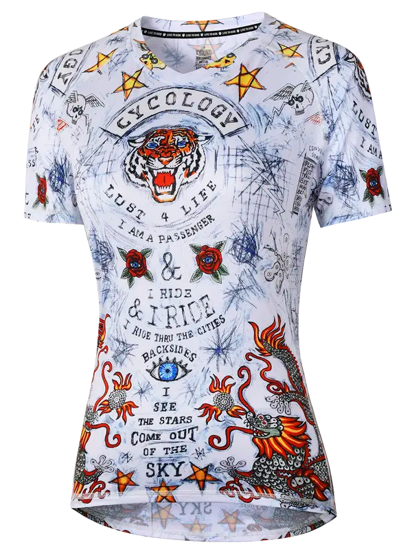 Women's Short Sleeve MTB Jersey Front 