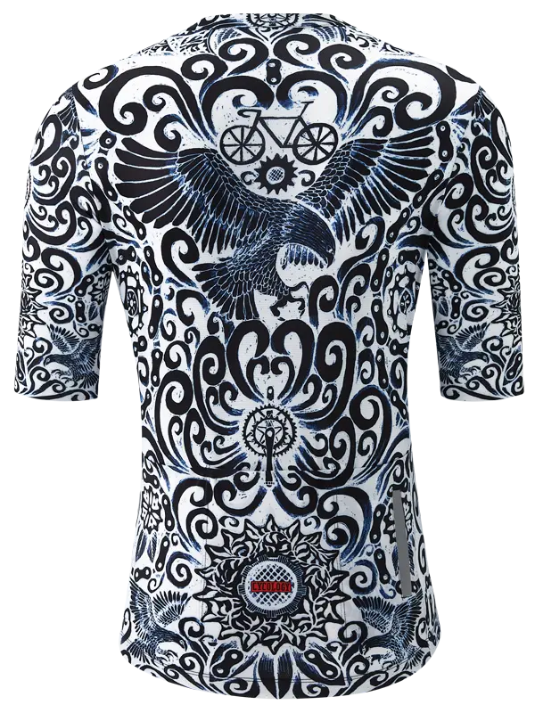 Cognoscenti Men's Navy Short Sleeve Reborn Cycling Jersey