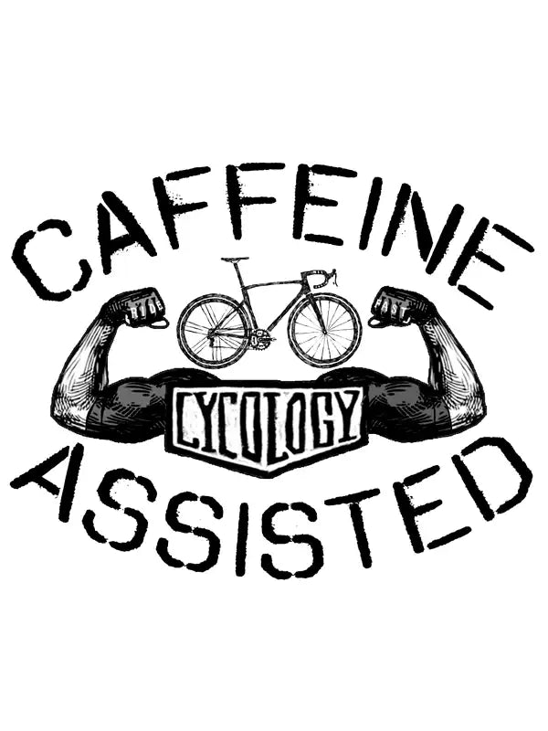 Caffeine Assisted Grey Men's Cycling T-Shirt  Graphic | Cycology AUS