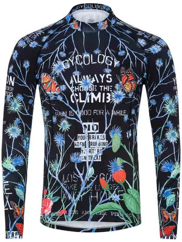 Gangsta Men's Black Long Sleeve Cycling Base Layer  Front | Cycology AUS
