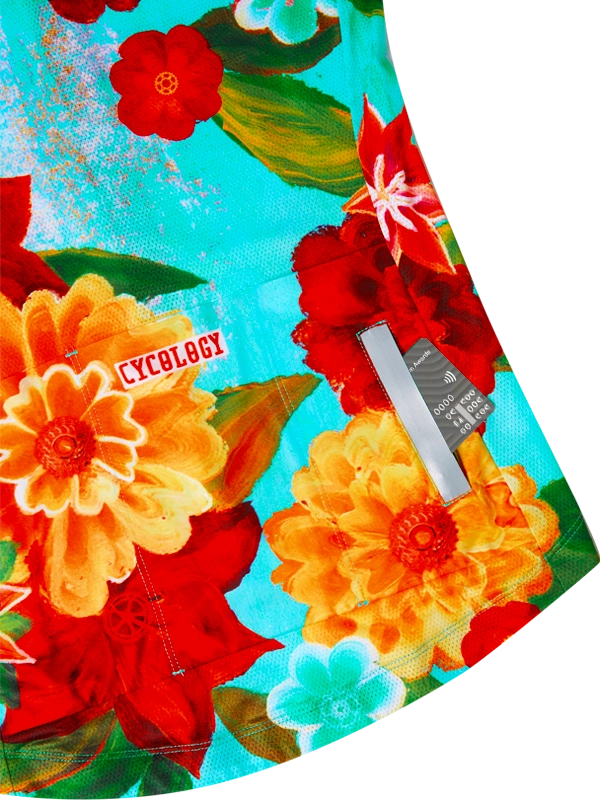 Floral-patterned product with 'Cyclogy' branding