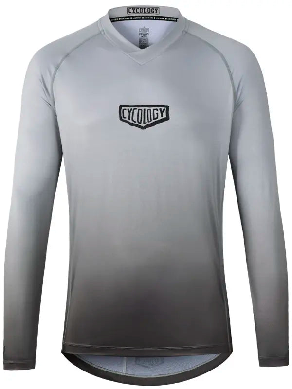 Good Times Grey Men's Long Sleeve Mountain Bike Jersey Front  | Cycology AUS