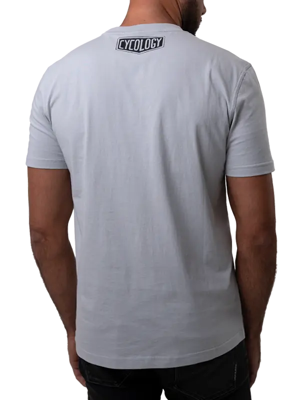 Happy Hour Men's Grey Cycling T-Shirt  Back Cycology AUS