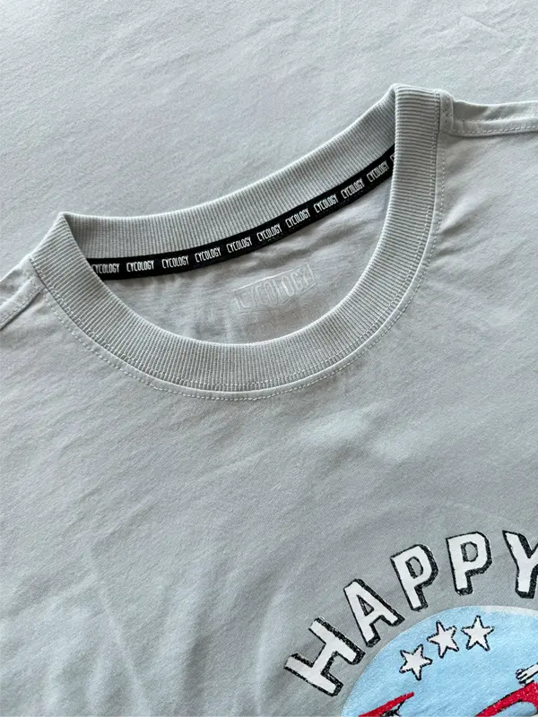 Happy Hour Men's Grey Cycling T-Shirt  Neck Cycology AUS
