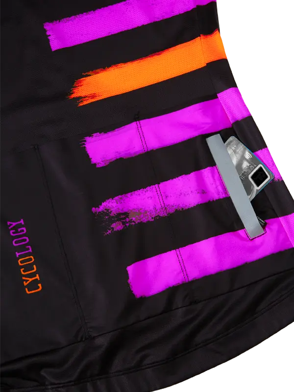 Horizon Black Women's Reborn Cycling Jersey  back pockets 