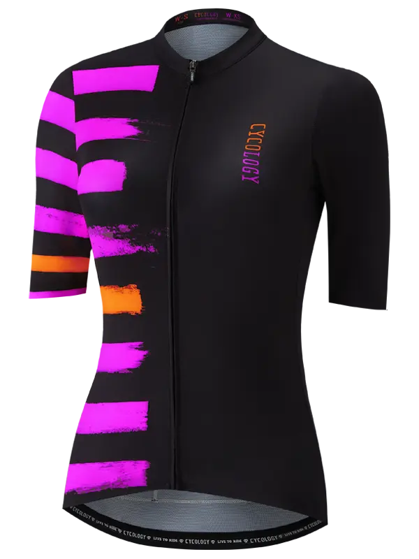 Horizon Black with pink stripes Women's Reborn Cycling Jersey 