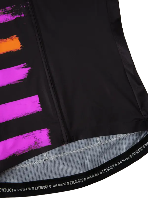 Horizon Black Women's Reborn Cycling Jersey hem 