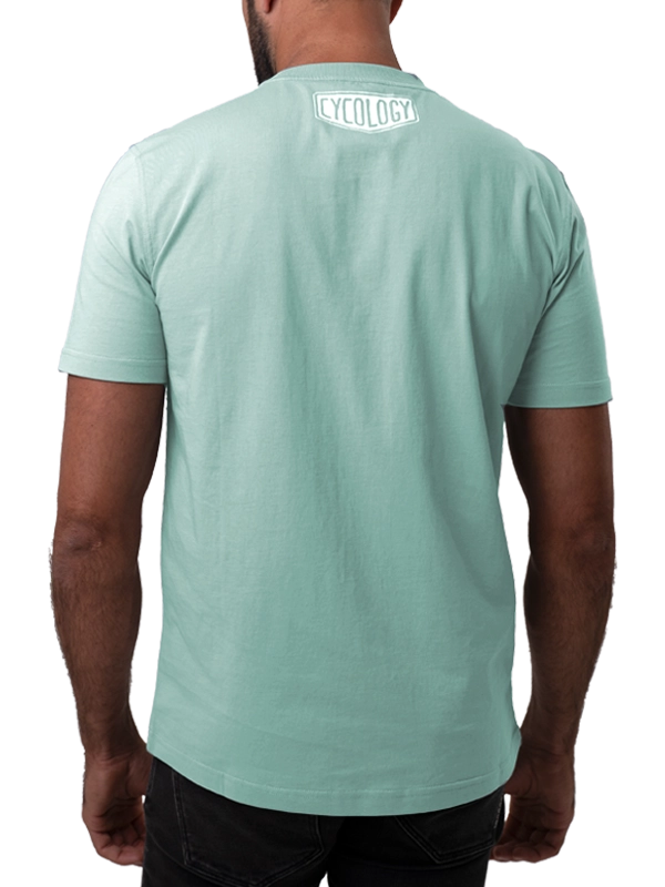 Just Bike Men's Green Cycling T-Shirt Back Cycology AUS