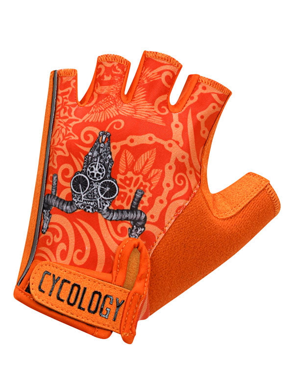 Life Behind Bars Orange Cycling Gloves | Cycology AUS