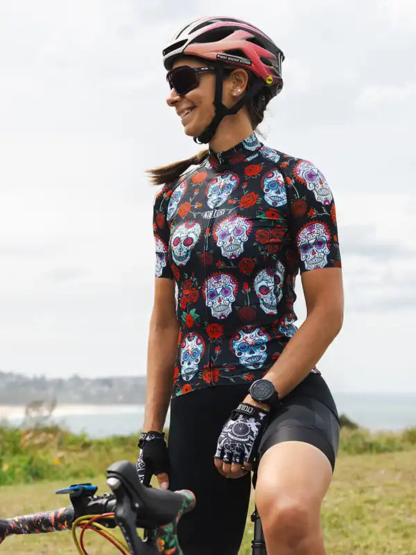 La Vida Black Women's Cycling Jersey  on model | Cycology AUS