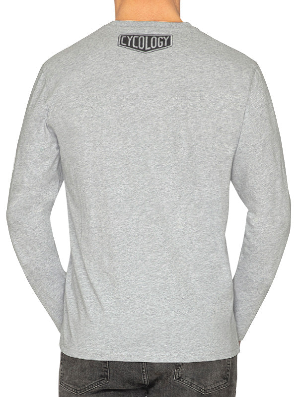 Madonna Men's Grey Long Sleeve T shirt back image  | Cycology AUS