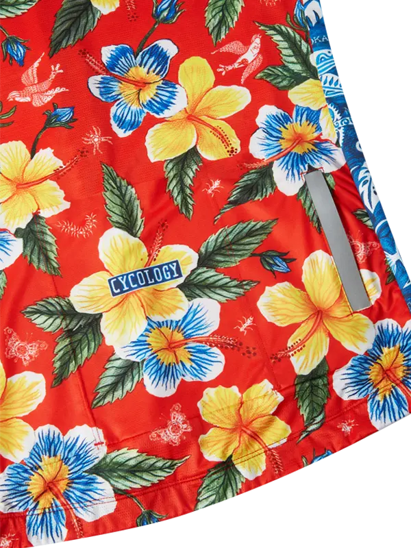 Mahalo Men's red back panel of  Reborn Short Sleeve Cycling Jersey Cycology 