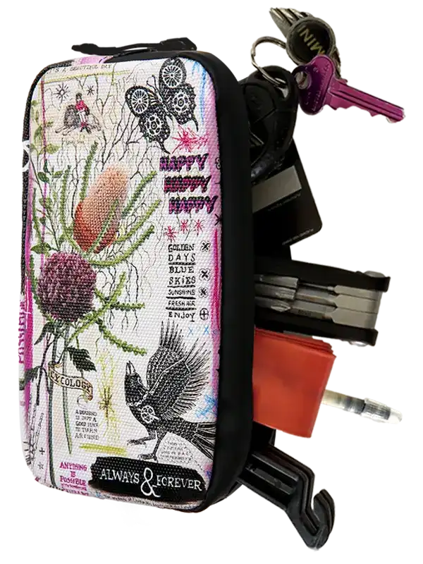 Mieka Cycling Wallet by Cycology Clothing with keys and tools
