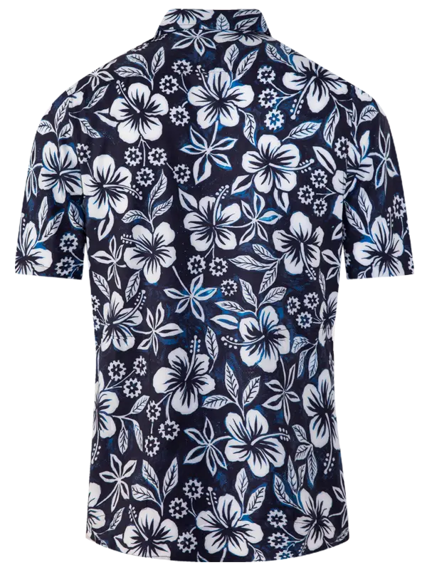Oahu Men's Blue Gravel Cycling Shirt Back  | Cycology AUS