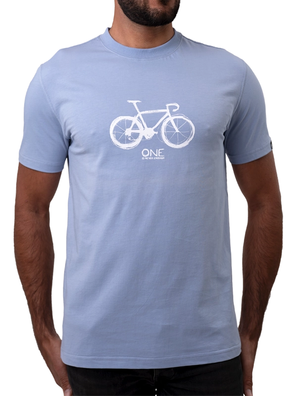One is Never Enough Men's Blue Cycling T-Shirt Front Cycology AUS