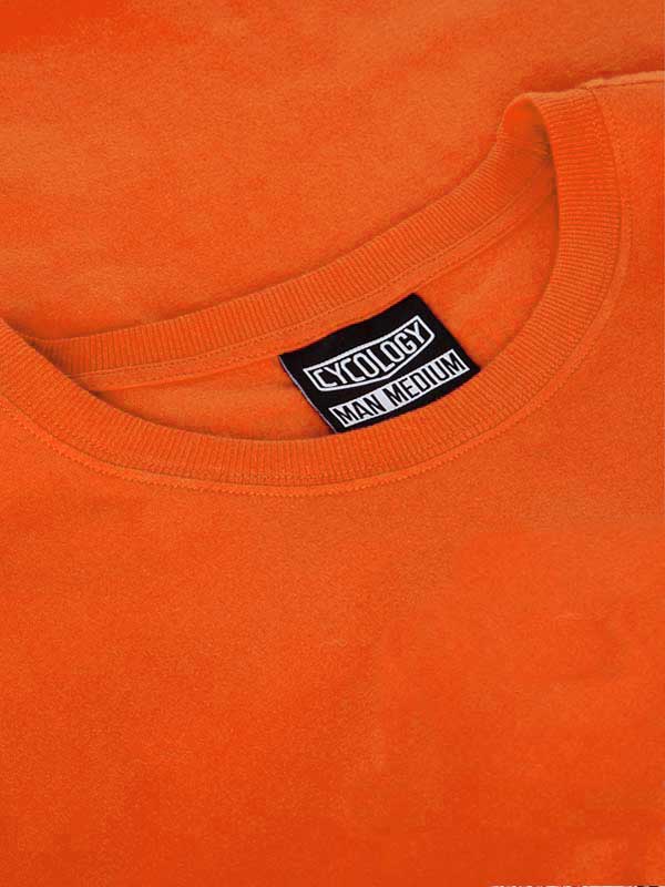 Perfect Summer Mens Orange Cycling T-Shirt  neck | Cycology AUS