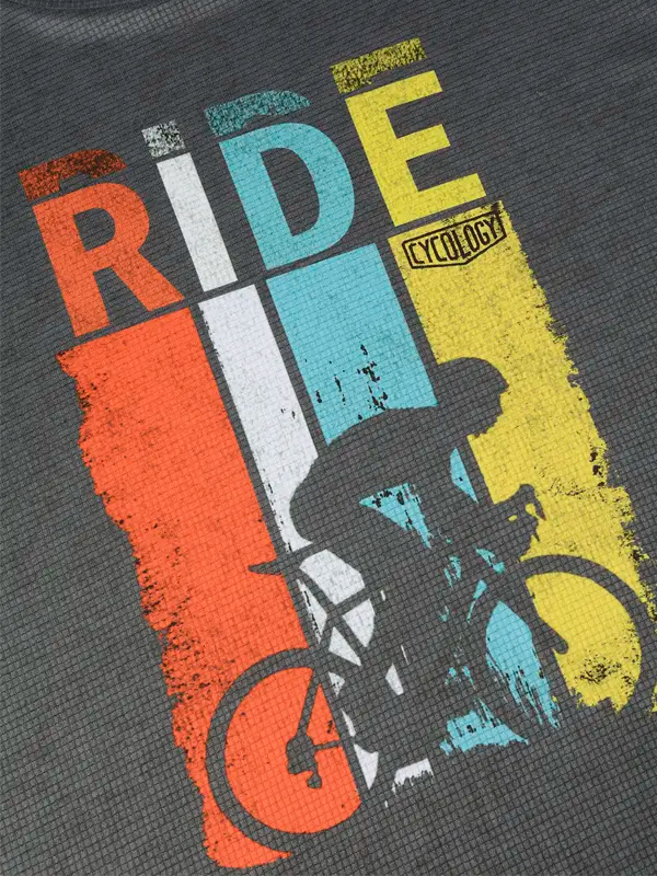 Ride Dark Grey Men's Technical T shirt Graphic | Cycology AUS