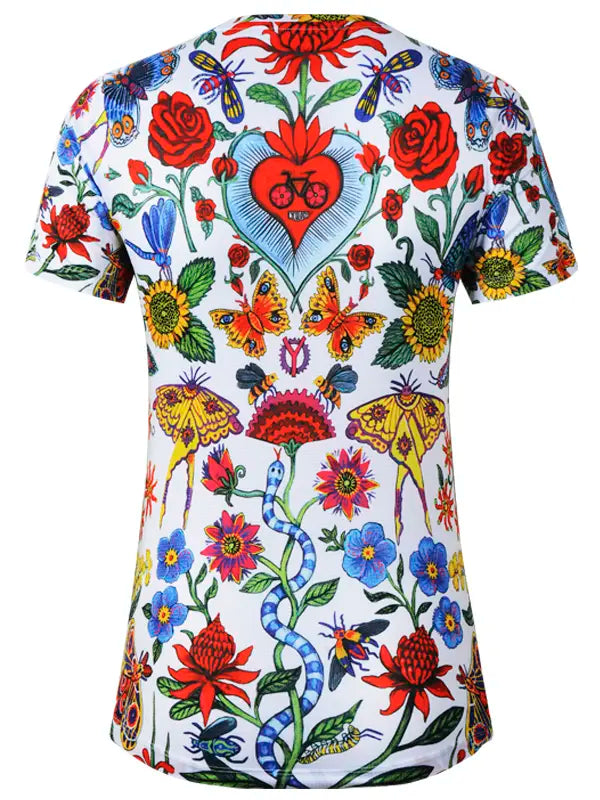 River Road White Women's Technical T shirt Back  | Cycology AUS
