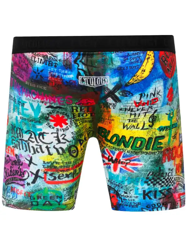 Rock N Roll Blue Men's Performance Boxer Briefs Back | Cycology AUS