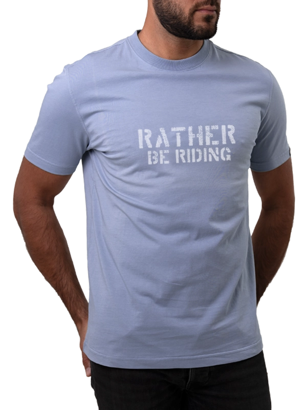 Rather Be Riding Men's T-shirt Light Blue