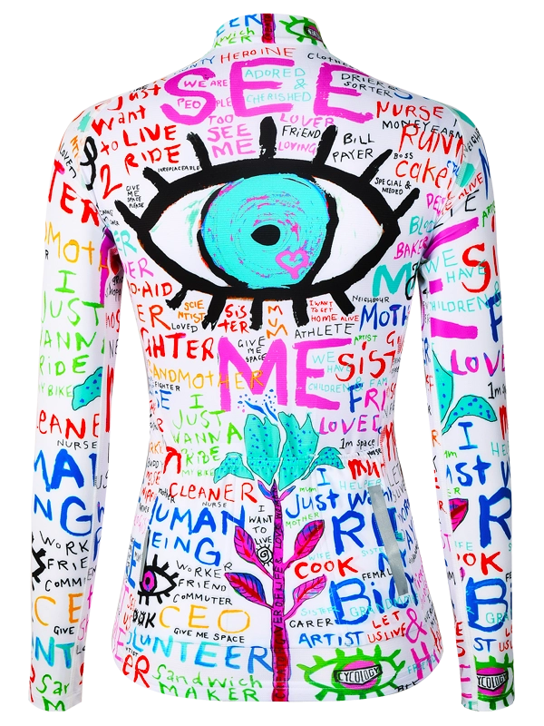 See Me Women's Long Sleeve Summer Jersey White