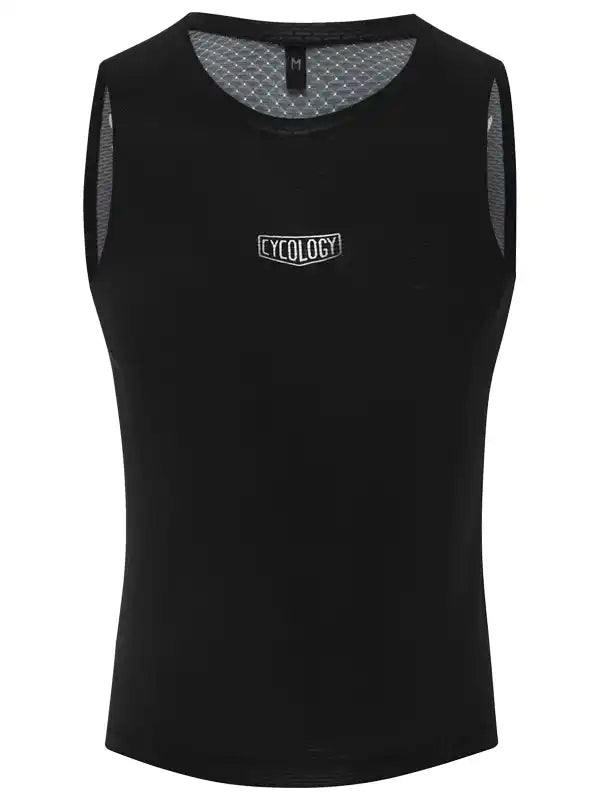 Spin Dr Black Sleeveless Cycling Base Layer Front | Cycology AUS