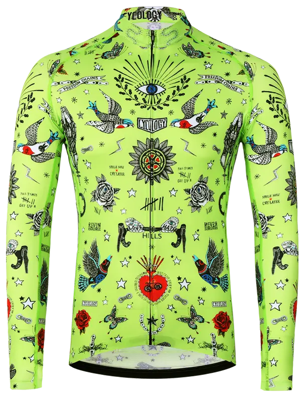 Tattoo Men's Long Sleeve Summer Jersey