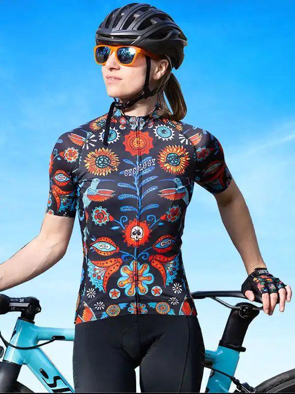 Tijuana Black Women's Cycling Jersey on model | Cycology AUS