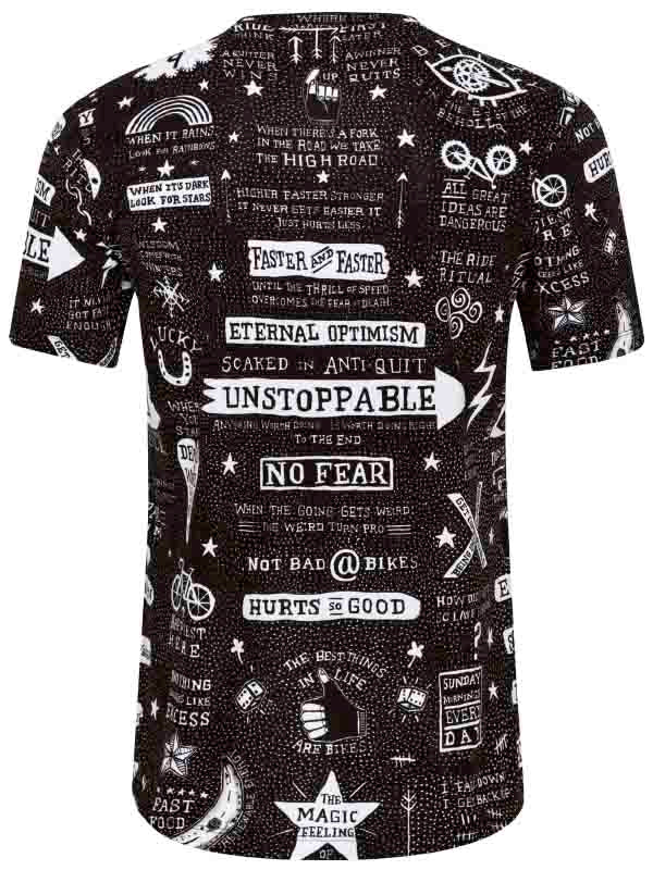 Unstoppable Men's Black Technical T shirt Back | Cycology AUS