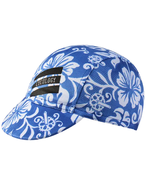 Waimea Blue Cycling Cap  Front | Cycology AUS