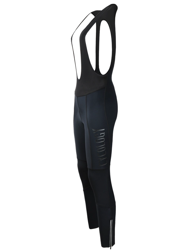 Cycology Black  Women's Quick Pee Cycling Bib Tights  Side | Cycology AUS