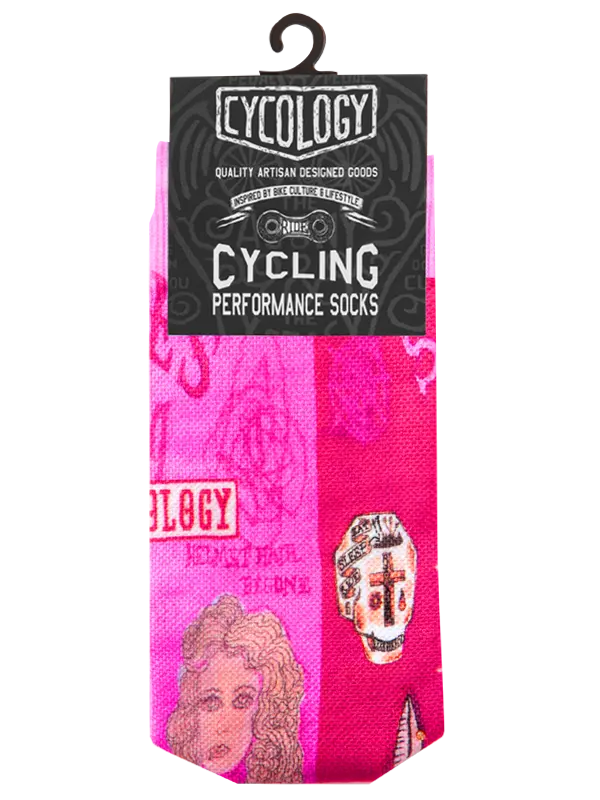 Zadie Pink Cycling Socks Packaging | Cycology AUS