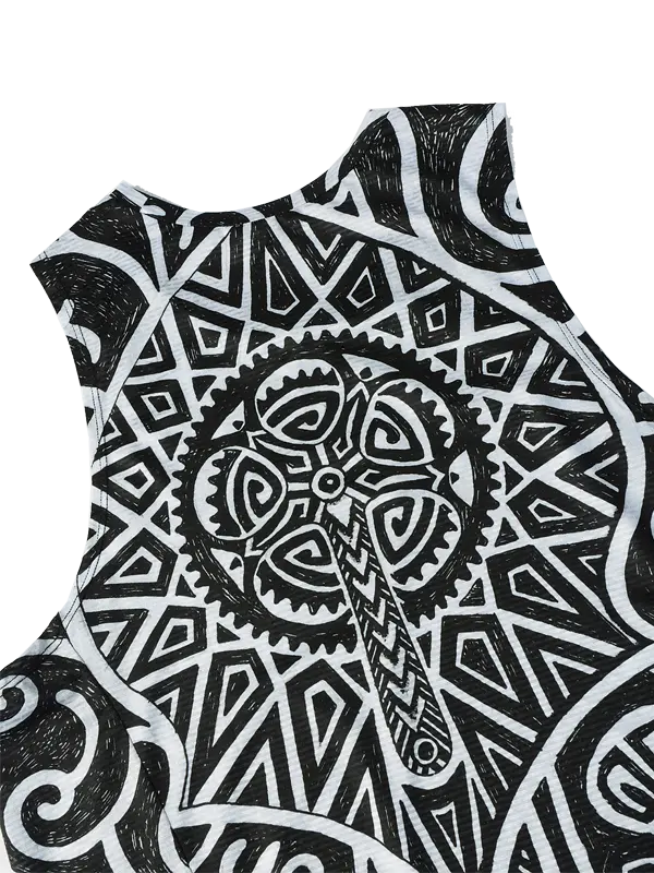 Zanzibar Men's Black Sleeveless Cycling Base Layer  Back Design | Cycology AUS